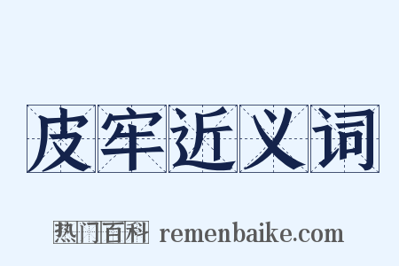 皮牢近义词是什么意思的图片